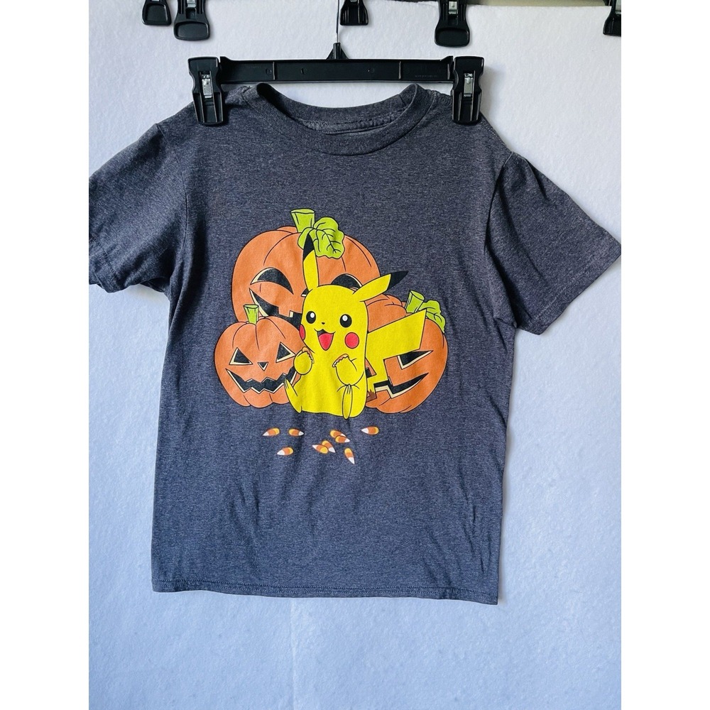 Pokemon Pikachu Pumpkins & Candy Corn T-Shirt Youth Boys Size M